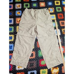 Reel Legends Cargo Pants Convertible Khaki Outdoors‎ Fishing Size XL 32x27
